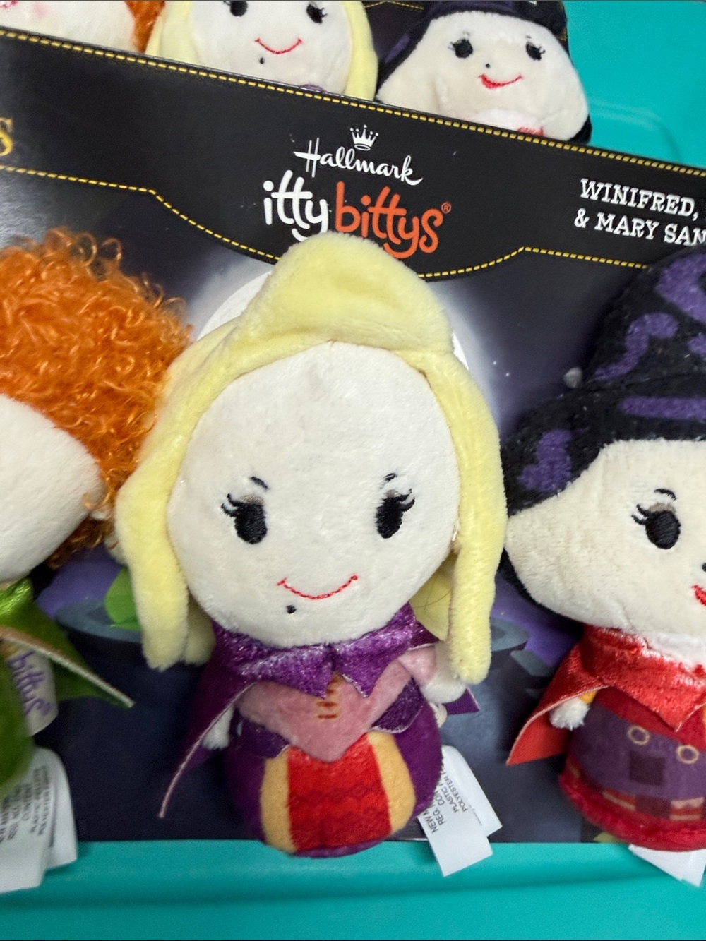 Hallmark Hocus Pocus Plush Trio - Green, Purple & Red - Picture 4 of 6
